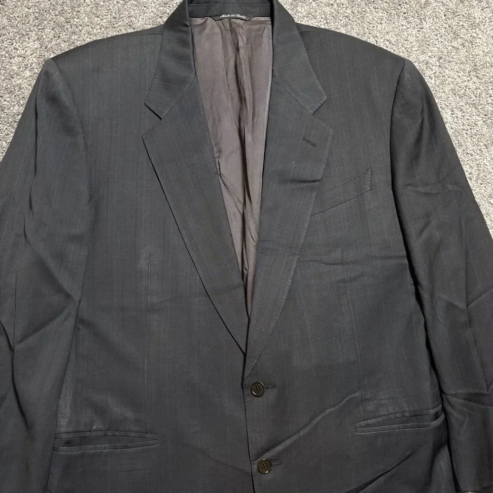 Canali Proposta Sports Coat Mens 42R Black‎ Blazer Jacket Virgin Wool Italy